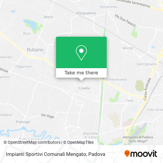 Impianti Sportivi Comunali Mengato map