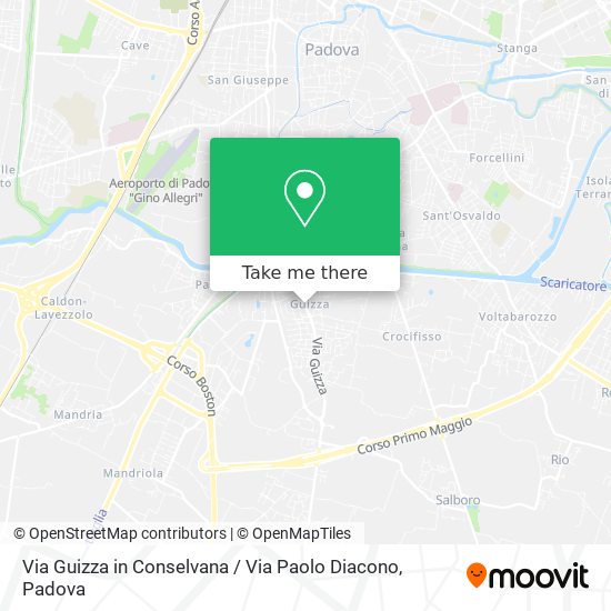 Via Guizza in Conselvana / Via Paolo Diacono map