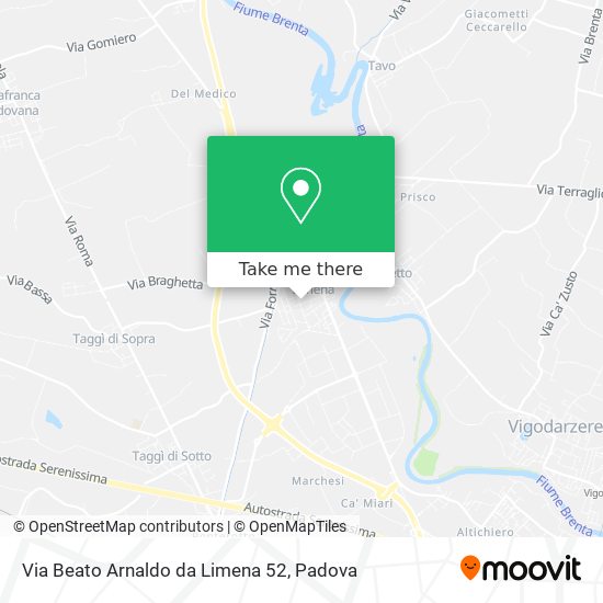 Via Beato Arnaldo da Limena  52 map