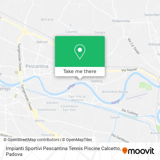 Impianti Sportivi Pescantina Tennis Piscine Calcetto map