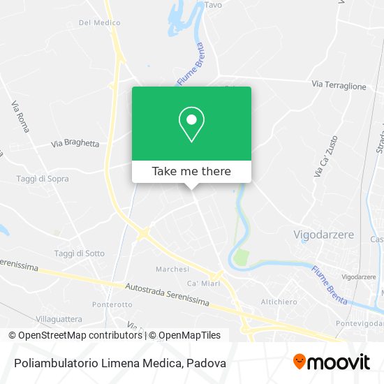 Poliambulatorio Limena Medica map