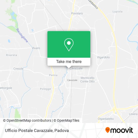 Ufficio Postale Cavazzale map