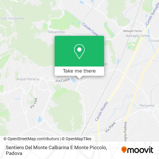 Sentiero Del Monte Calbarina E Monte Piccolo map