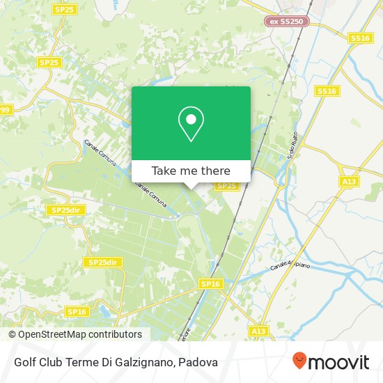 Golf Club Terme Di Galzignano map