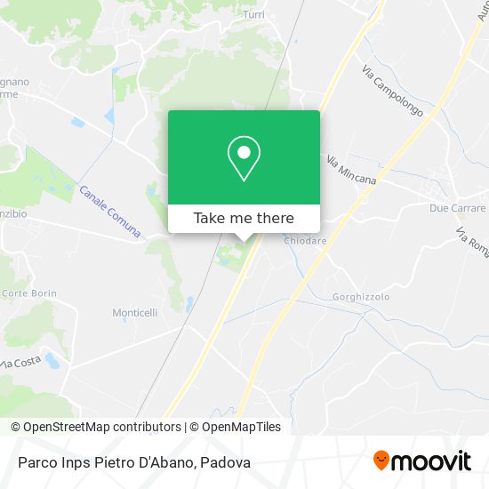 Parco Inps Pietro D'Abano map