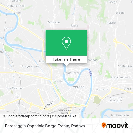 Parcheggio Ospedale Borgo Trento map