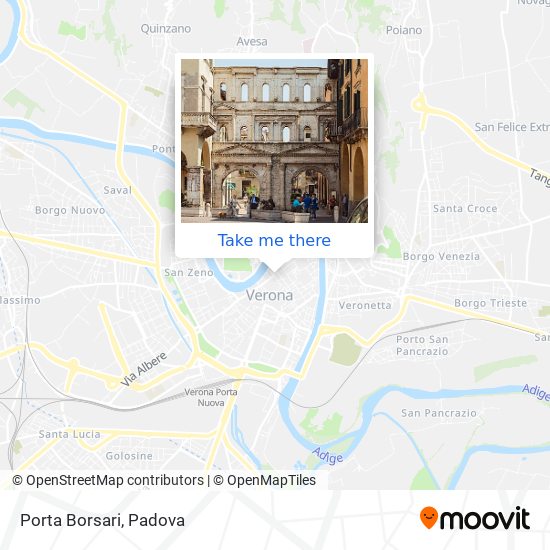 How to get to Porta Borsari in Verona by Bus or Train