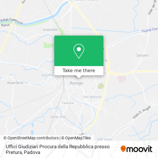 Uffici Giudiziari Procura della Repubblica presso Pretura map