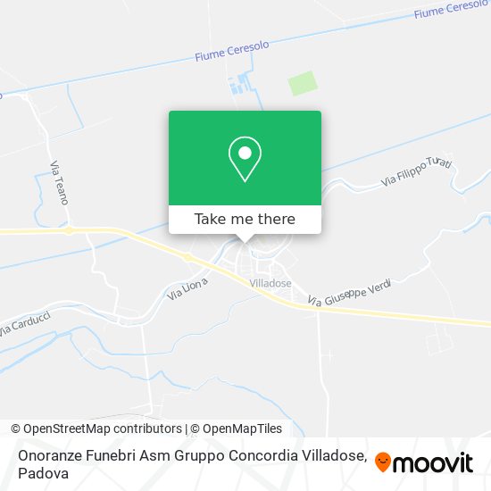 Onoranze Funebri Asm Gruppo Concordia Villadose map