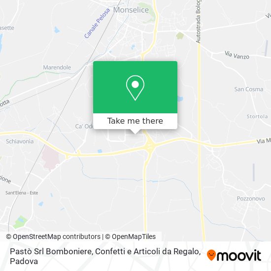 Pastò Srl Bomboniere, Confetti e Articoli da Regalo map
