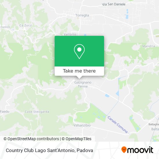 Country Club Lago Sant'Antonio map