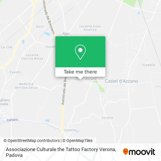 Associazione Culturale the Tattoo Factory Verona map