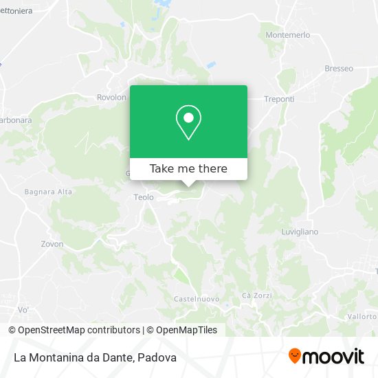 La Montanina da Dante map