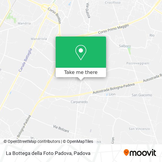 La Bottega della Foto Padova map