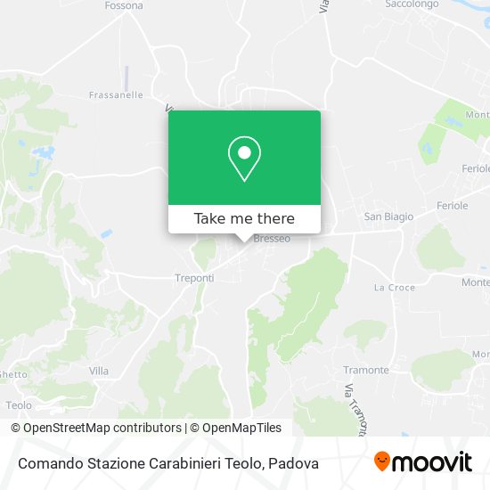 Comando Stazione Carabinieri Teolo map