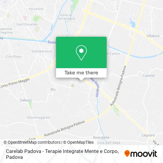 Carelab Padova - Terapie Integrate Mente e Corpo map