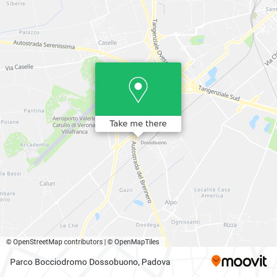 Parco Bocciodromo Dossobuono map