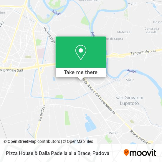 Pizza House & Dalla Padella alla Brace map