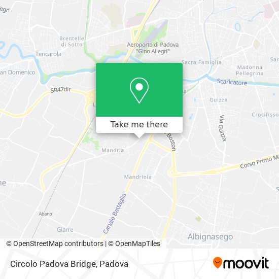 Circolo Padova Bridge map