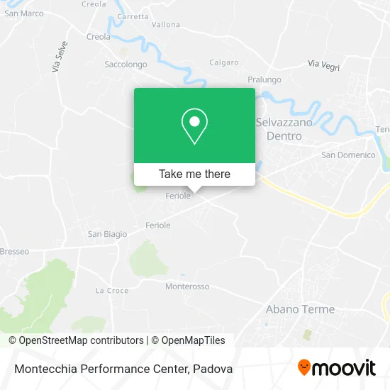 Montecchia Performance Center map