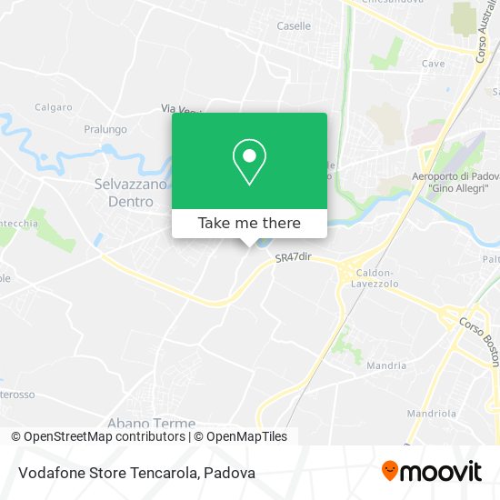 Vodafone Store Tencarola map