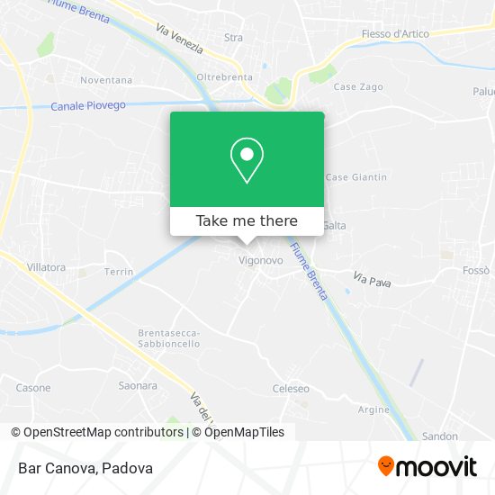 Bar Canova map