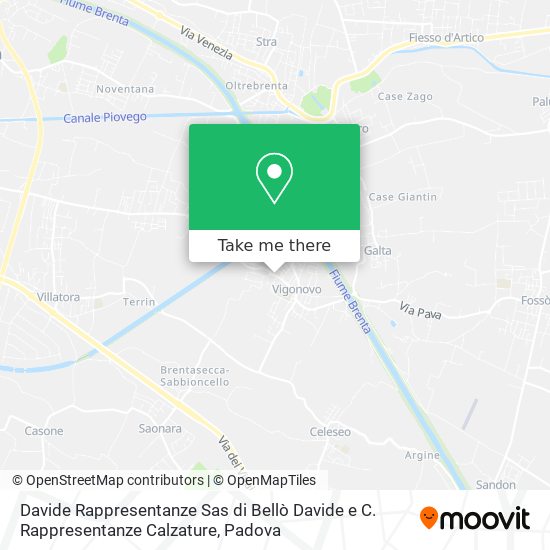 Davide Rappresentanze Sas di Bellò Davide e C. Rappresentanze Calzature map