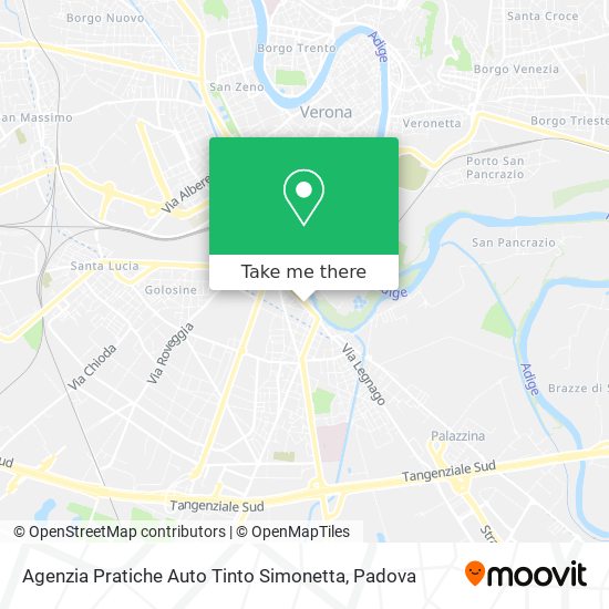 Agenzia Pratiche Auto Tinto Simonetta map