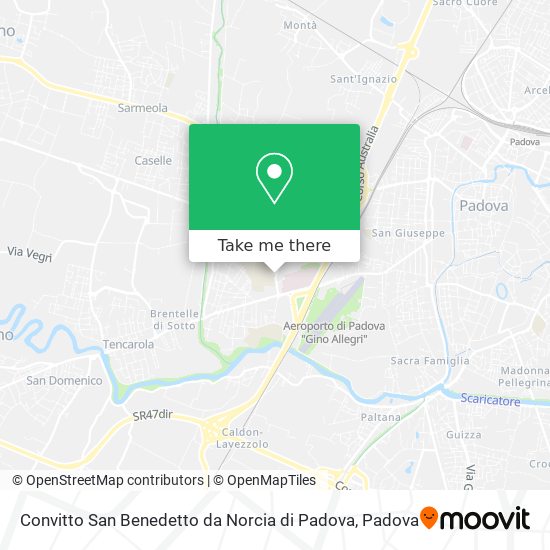 Convitto San Benedetto da Norcia di Padova map
