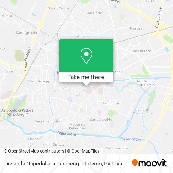 Azienda Ospedaliera Parcheggio Interno map