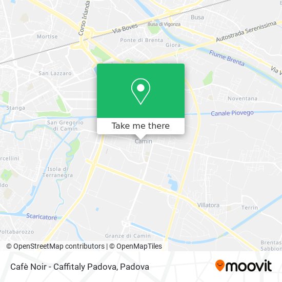 Cafè Noir - Caffitaly Padova map