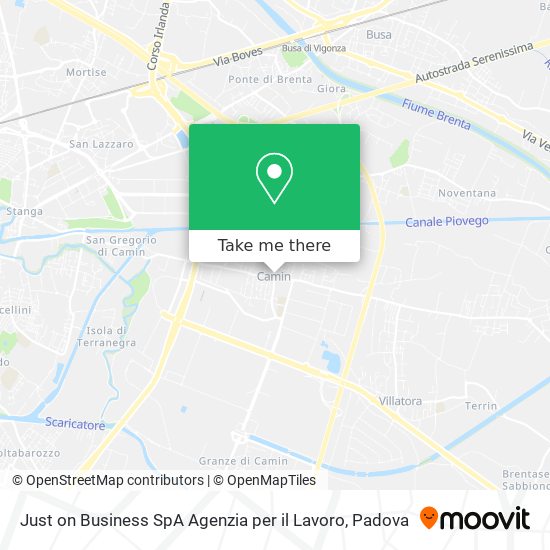 Just on Business SpA Agenzia per il Lavoro map