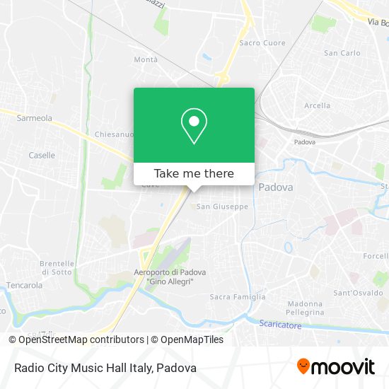 Radio City Music Hall Italy map