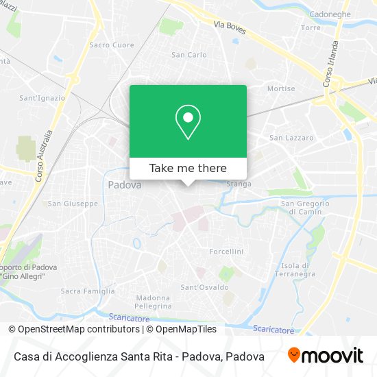 Casa di Accoglienza Santa Rita - Padova map
