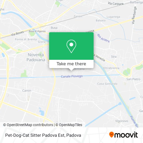 Pet-Dog-Cat Sitter Padova Est map