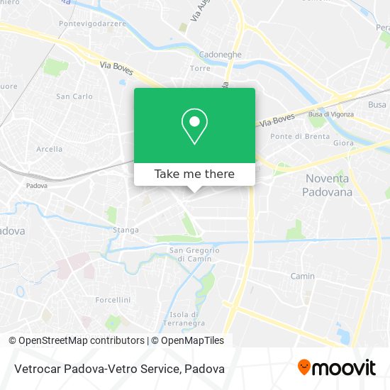 Vetrocar Padova-Vetro Service map