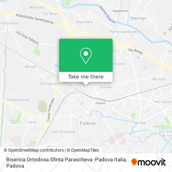 Biserica Ortodoxa Sfinta Parascheva -Padova Italia map
