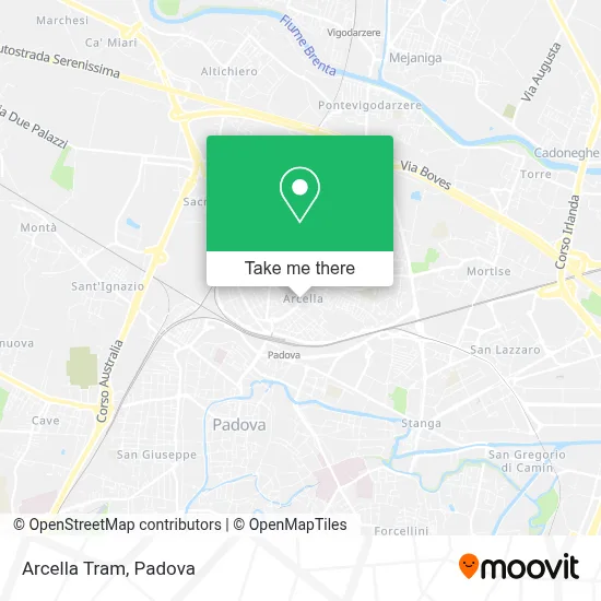 Arcella Tram map