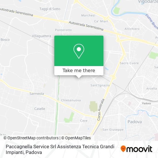 Paccagnella Service Srl Assistenza Tecnica Grandi Impianti map