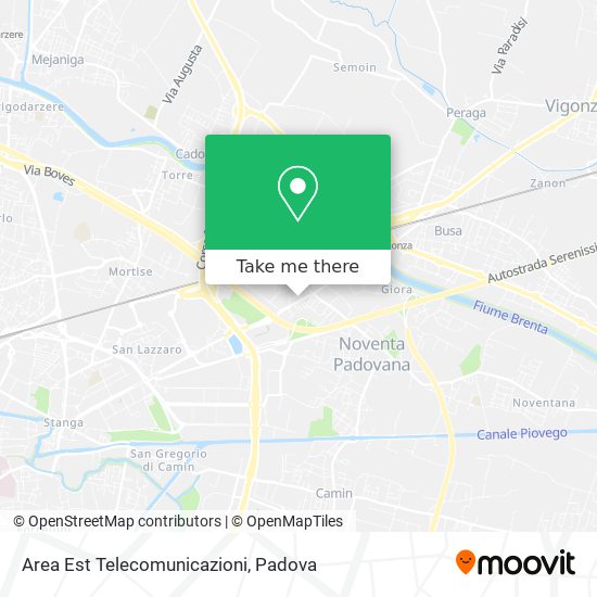 Area Est Telecomunicazioni map