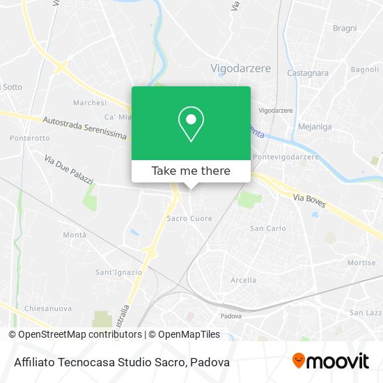 Affiliato Tecnocasa Studio Sacro map