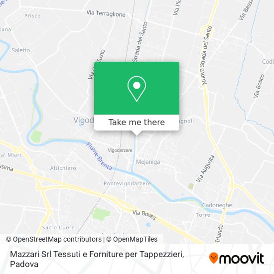 Mazzari Srl Tessuti e Forniture per Tappezzieri map