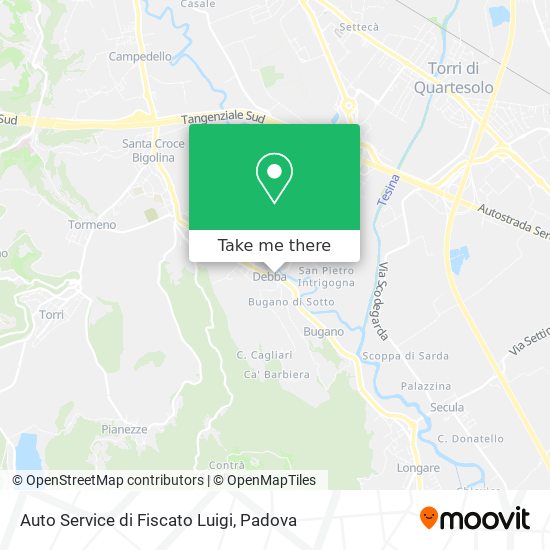 Auto Service di Fiscato Luigi map