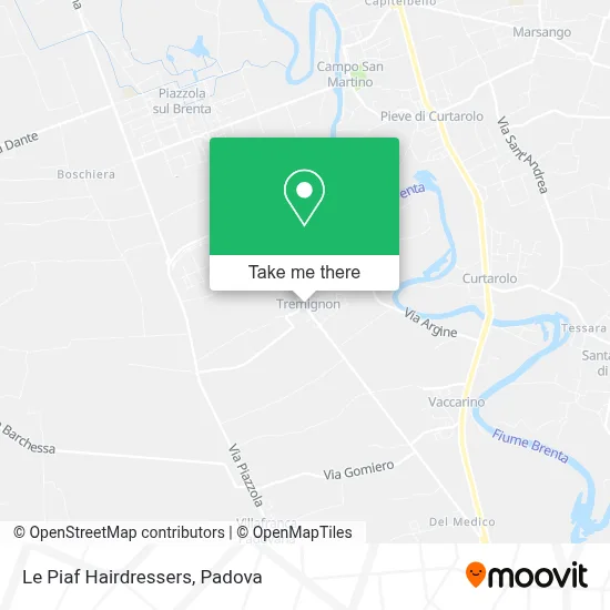 Le Piaf Hairdressers map