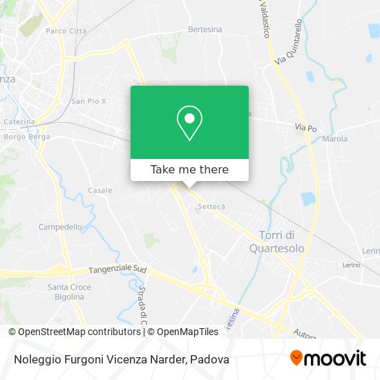 Noleggio Furgoni Vicenza Narder map