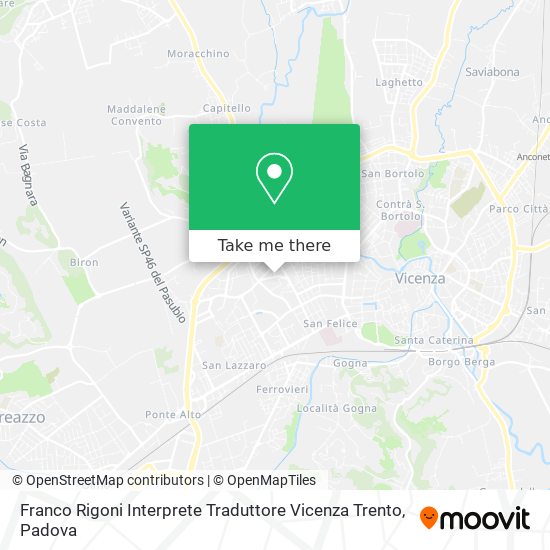 Franco Rigoni Interprete Traduttore Vicenza Trento map