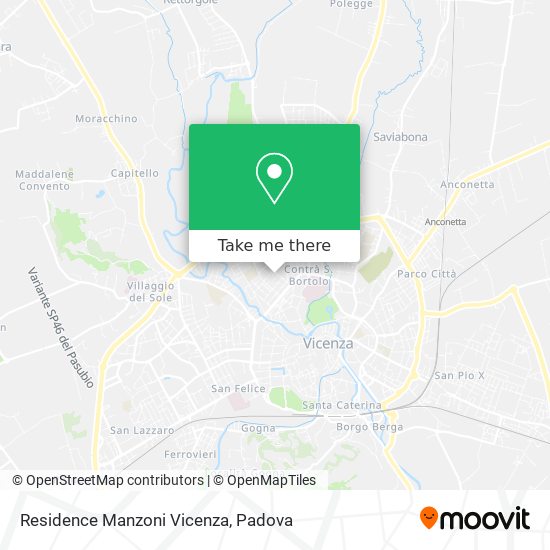 Residence Manzoni Vicenza map