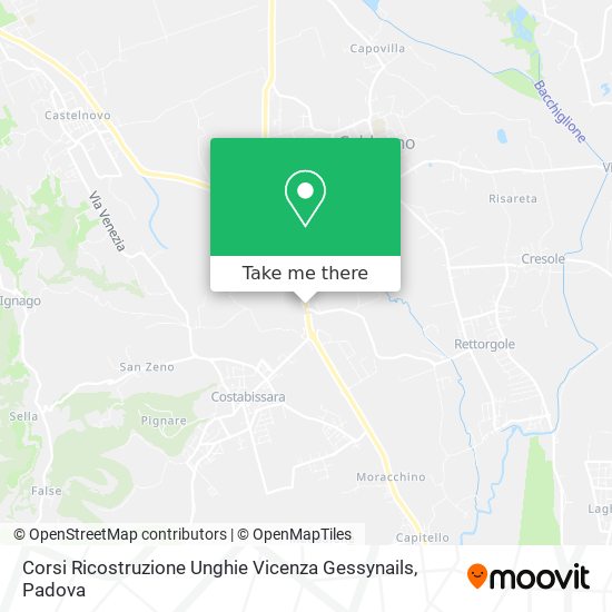 Corsi Ricostruzione Unghie Vicenza Gessynails map