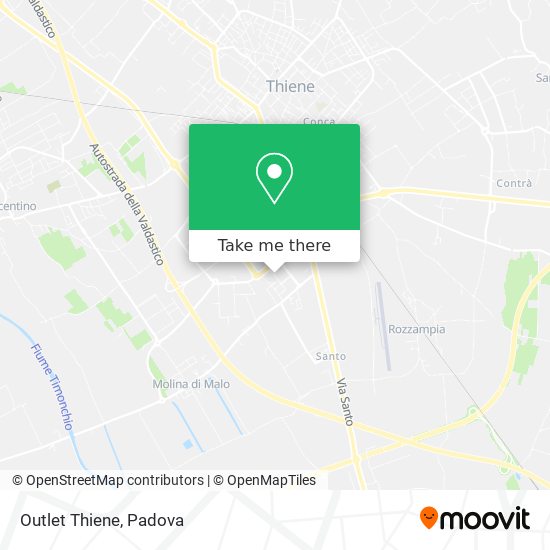 Outlet Thiene map