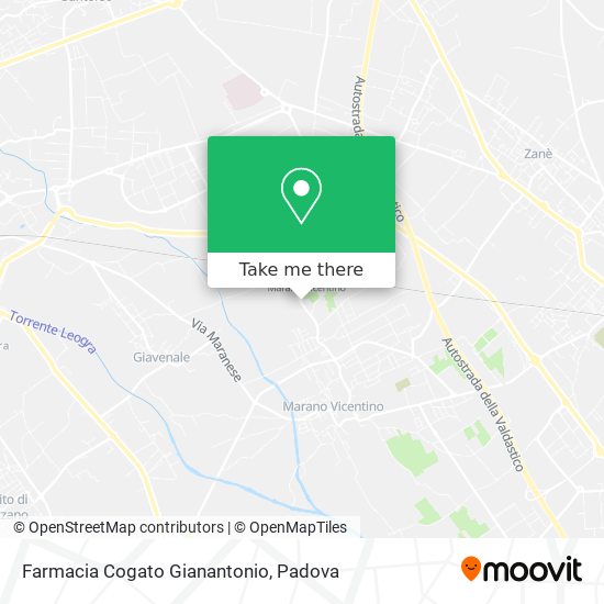 Farmacia Cogato Gianantonio map